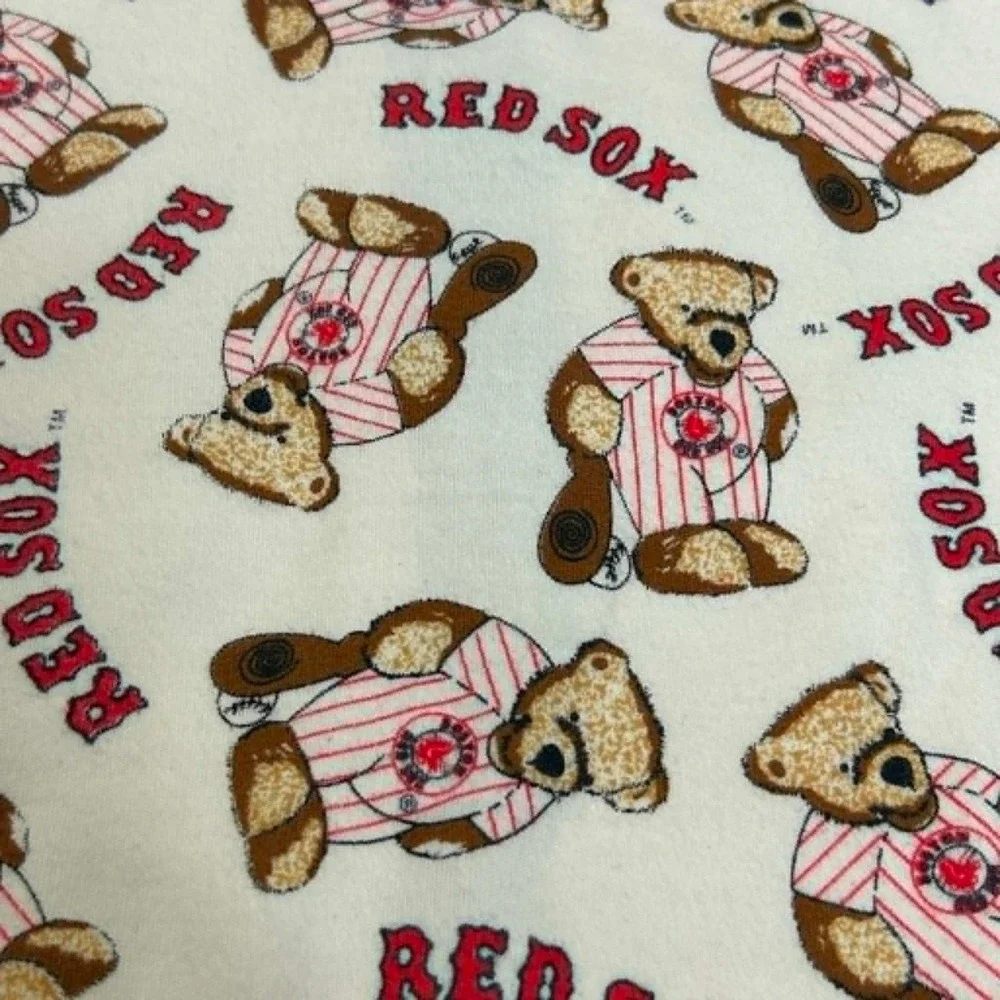 Majestic Boston Red Sox Baby Bodysuit 3-6 Months Cream Navy Bear MLB Cotton